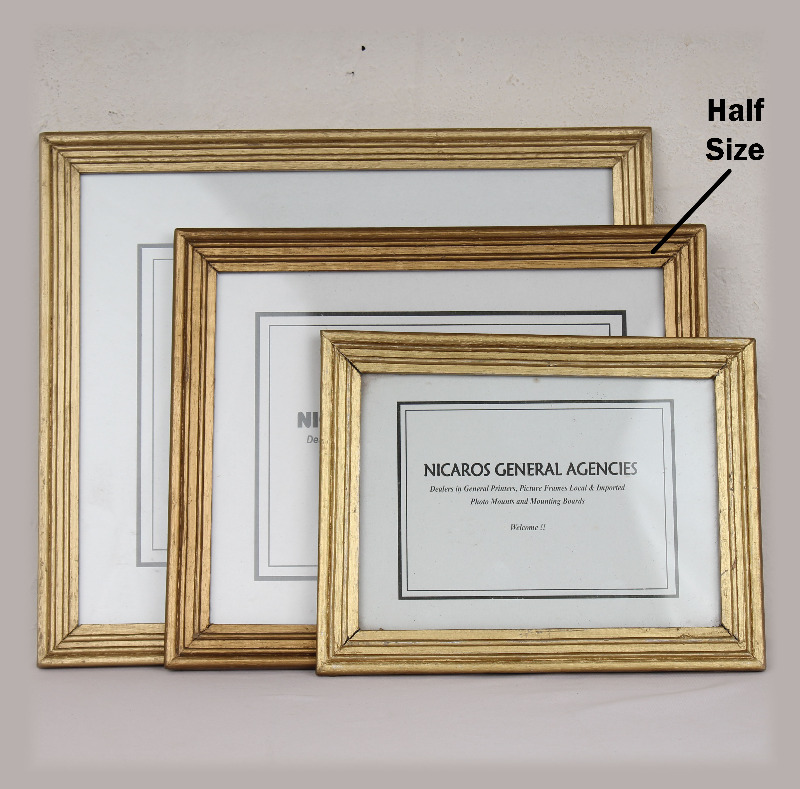 Picture 1 of Wooden Half Size Photo Frame