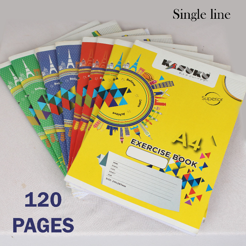 Picture 1 of A4 Exercise Book 120 Pages Single Line