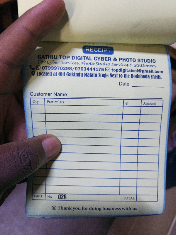 Picture 2 of Receipt Book