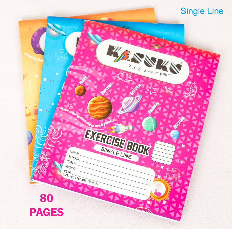 Picture 1 of A5 Exercise Book 80 Pages Single Line