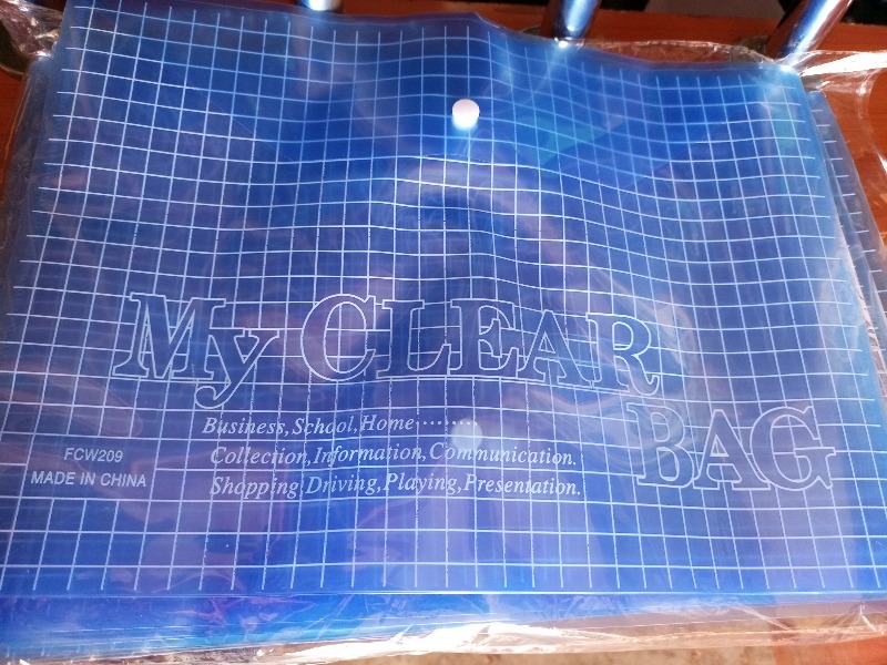 Picture 1 of My Clear Documents Plastic Bag File
